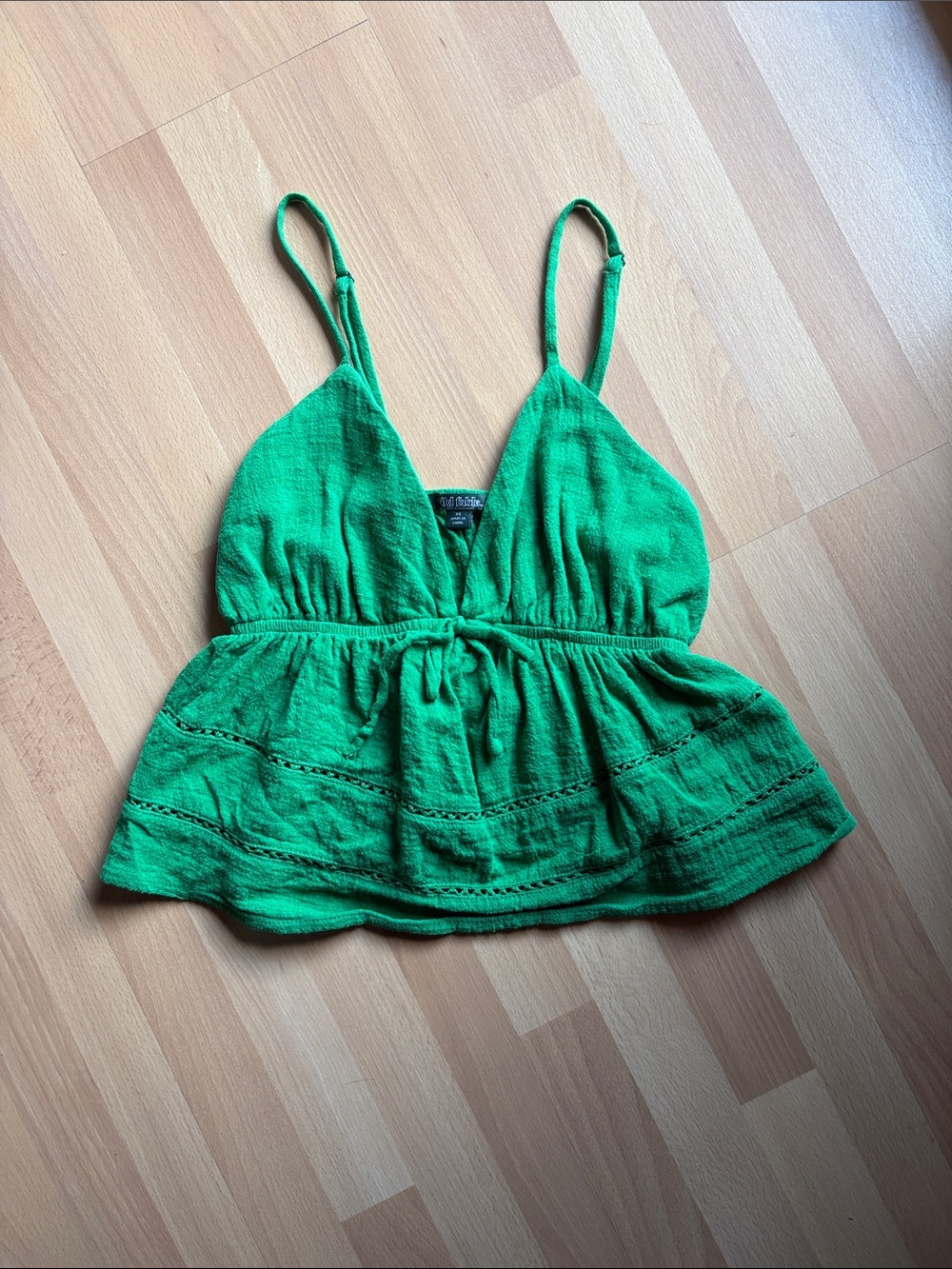 Green baby doll tank